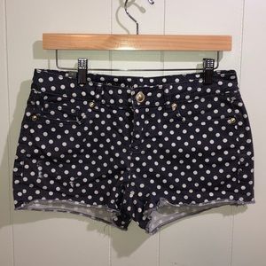 LC Lauren Conrad Blue Polkadot Shorts